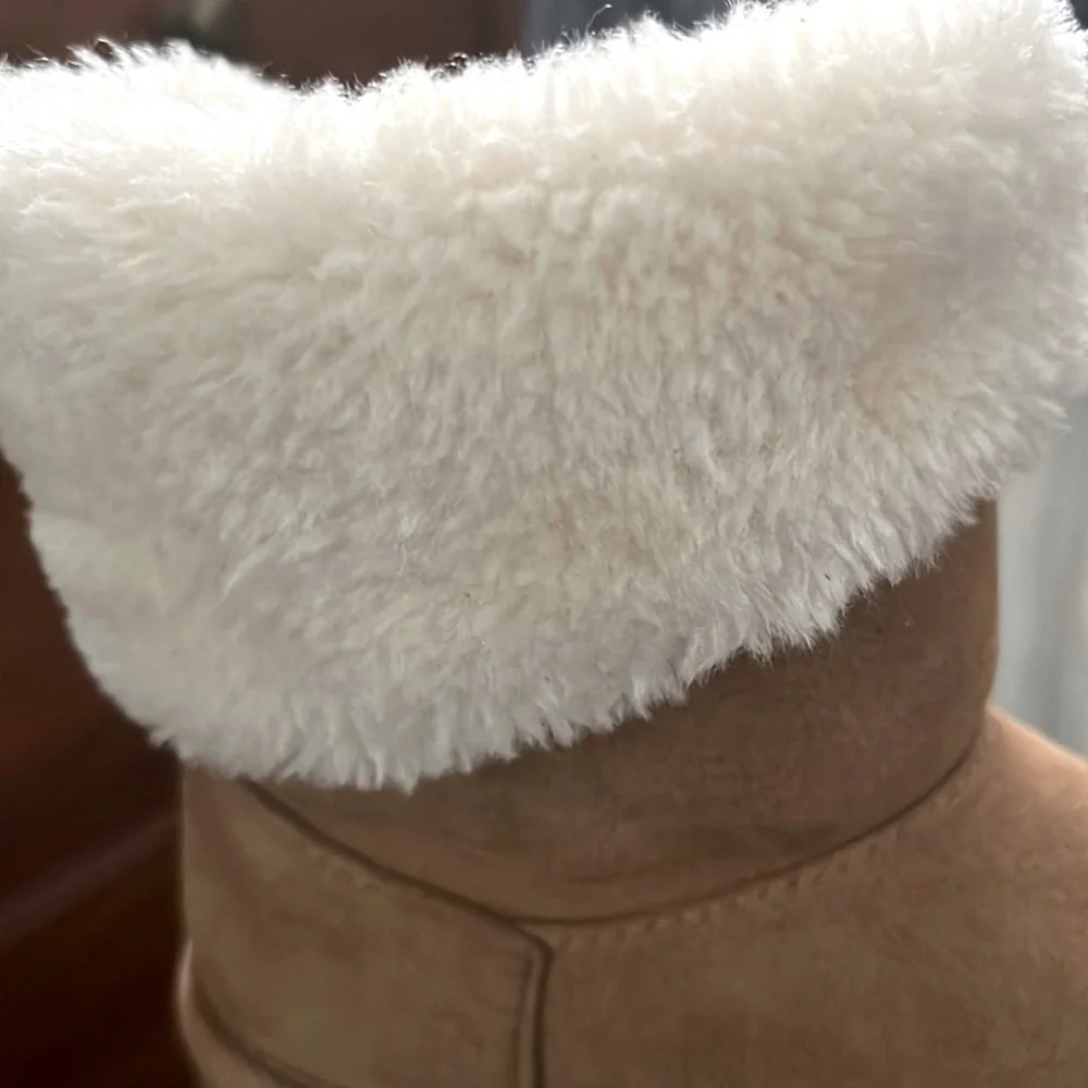 Thereabouts Lil Annaze girls warm faux suede/fur boots 7